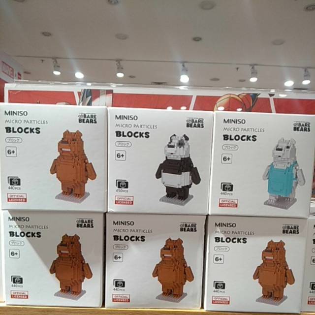 Jual mainan lego building block micro particle 400pcs we bare bears miniso Shopee Indonesia