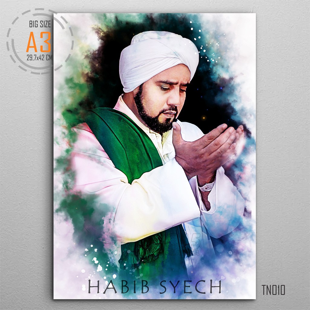 Jual HABIB SYECH Foto Potret Pajangan Penyanyi Shalawat Hiasan Dinding