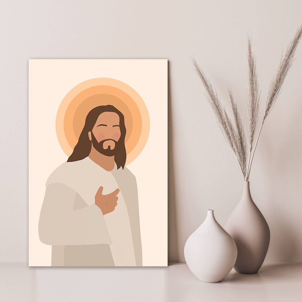 Jual poster kayu yesus aesthetic walldecor kristen / katolik | Shopee