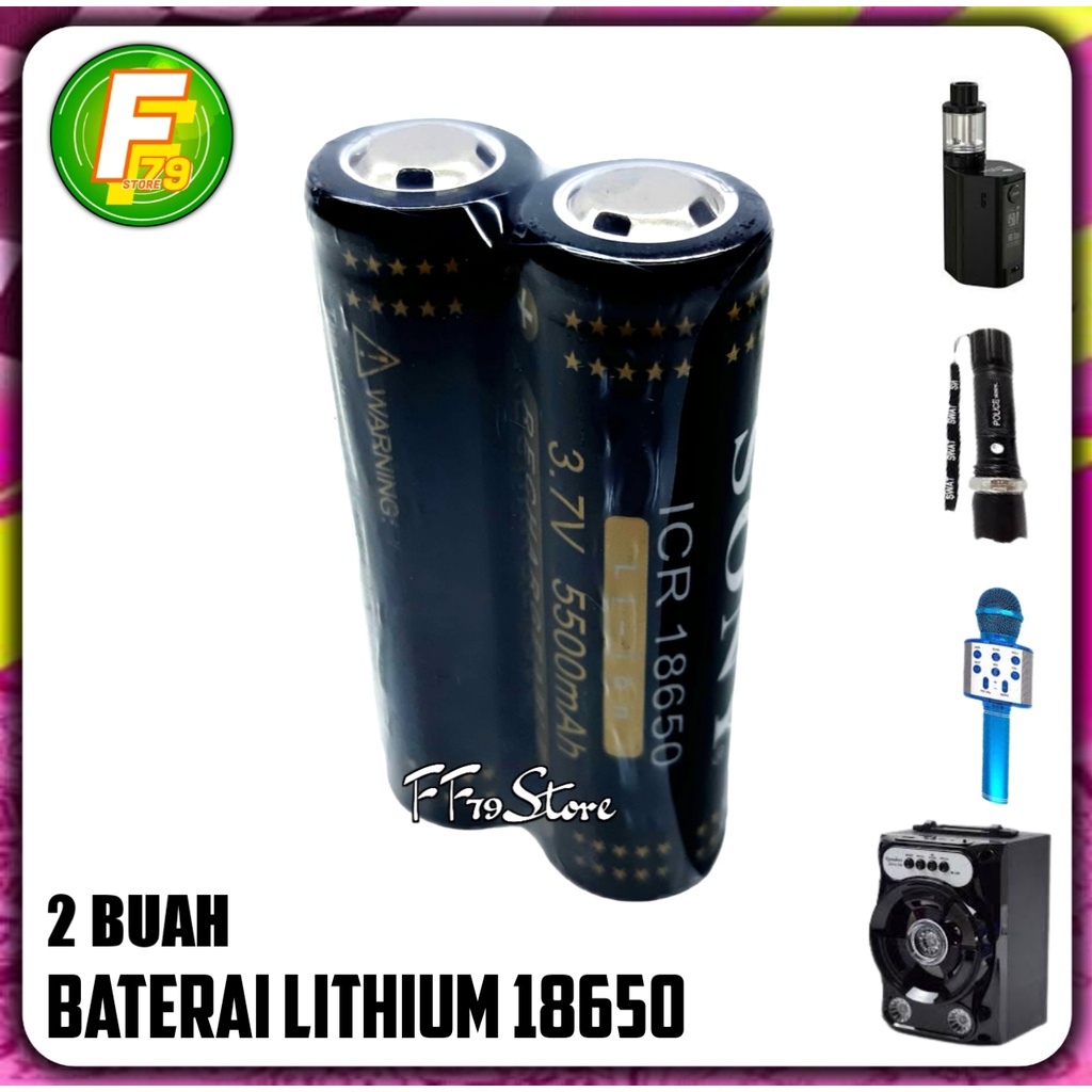 Jual Baterai Asli Cas Lithium Li Ion V Mah Paket Isi Pcs Flat Top Shopee Indonesia