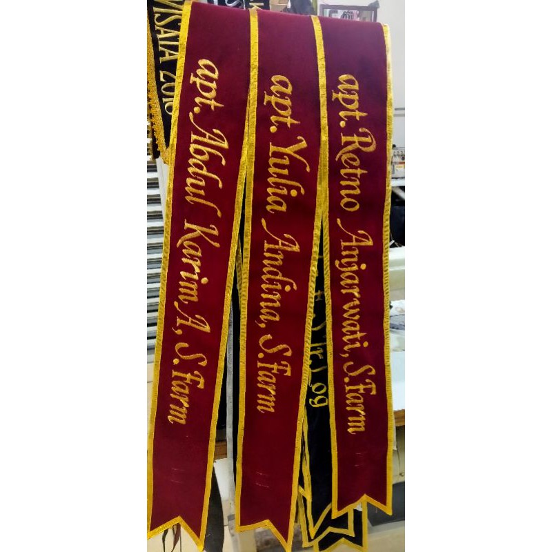 Jual Slempang Wisuda Bordir Selempang Wisuda Beludru Garut Expressaksesori Wisudaselempang 6838