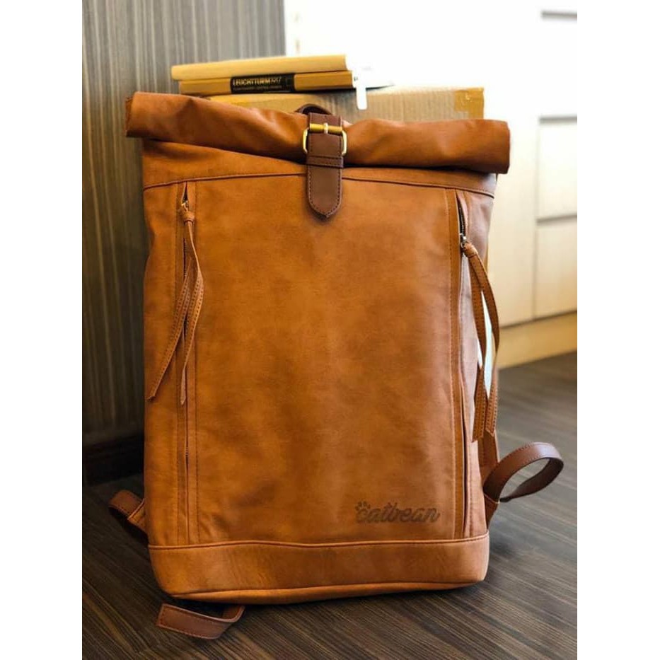 Jual Tas Ransel Kulit Untuk Pria (Limited Edition) / Rolltop Backpack ...