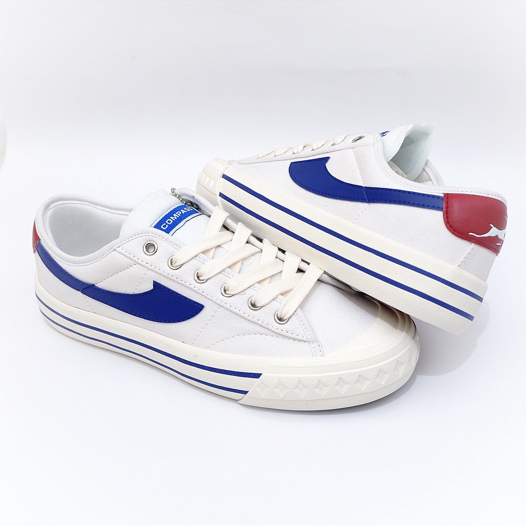 Jual Compass Retrograde Low White Blue + Packing Double Box | Shopee ...