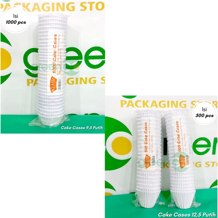 Jual CAKE CASES KLASSI BULAT 95MM 125MM PUTIH POLOS ISI 1000PCS PAPER ...