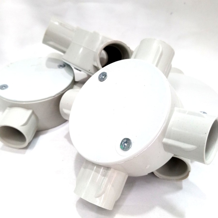 Jual T Dus Tdos Tdus Tedus Conduit Listrik Cabang 4 20mm Putih Tebal ...