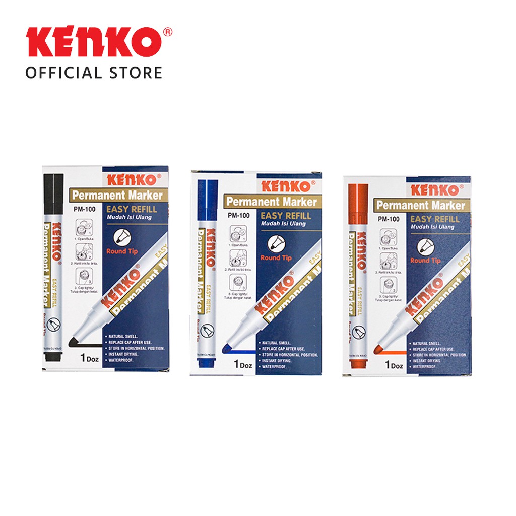 KENKO PERMANENT MARKER / Spidol Tinta Permanen PM-100 (3)