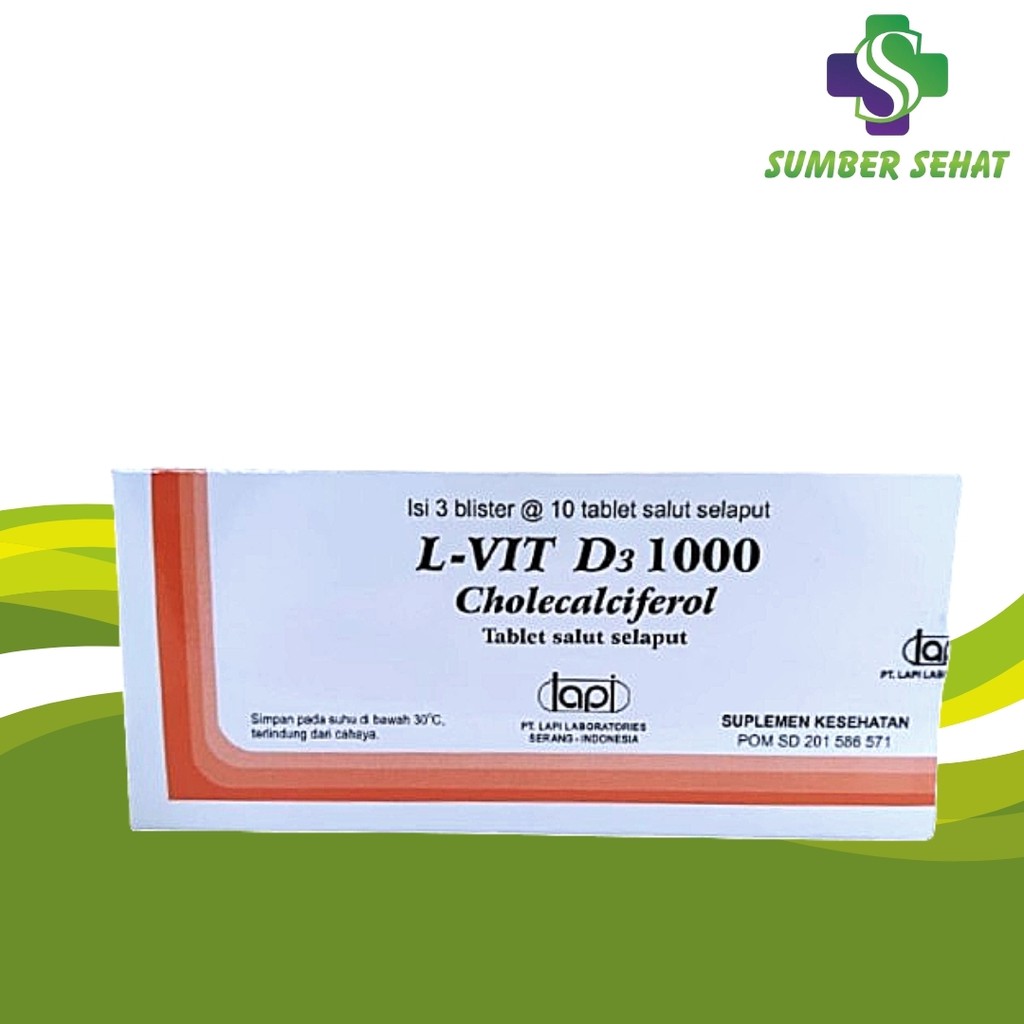 Jual L VIT D3 1000 IU BOX 30 TABLET Shopee Indonesia