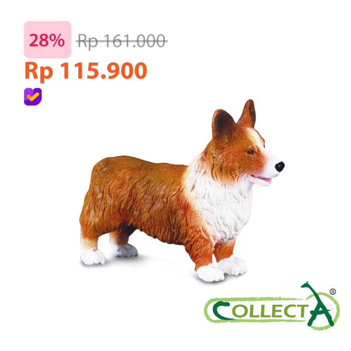Collecta 88082 Welsh Corgi Figur – 5 Cm Groß, Bunt, Aus Kunststoff, Für Kinder Ab 3