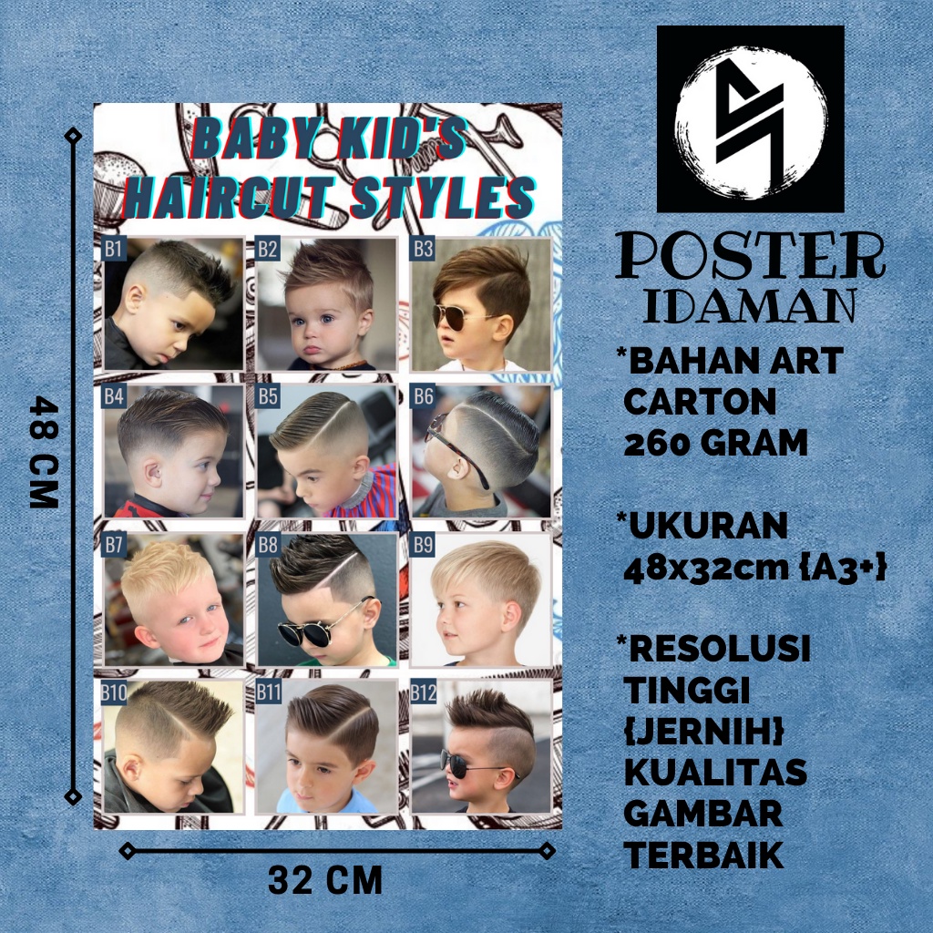Jual POSTER IDAMAN - poster barbershop terbaru - poster pangkas rambut ...