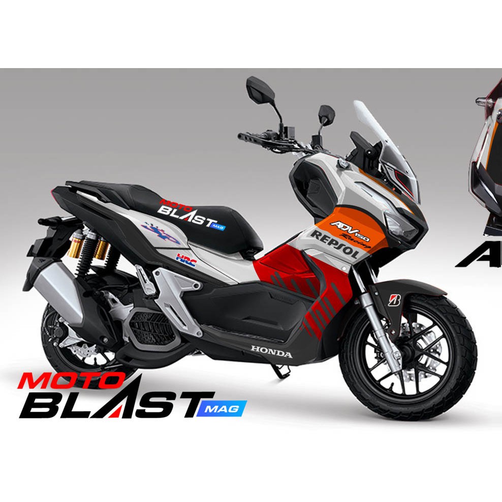 Jual Decal Stiker Full Body Honda ADV 150 White ABS Reps ENSR Motoblast ...