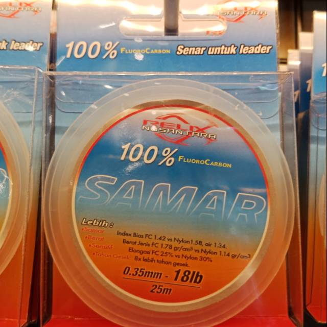 Jual Senar Leader Samar 18 lb 100% FluroCarbon | Shopee Indonesia