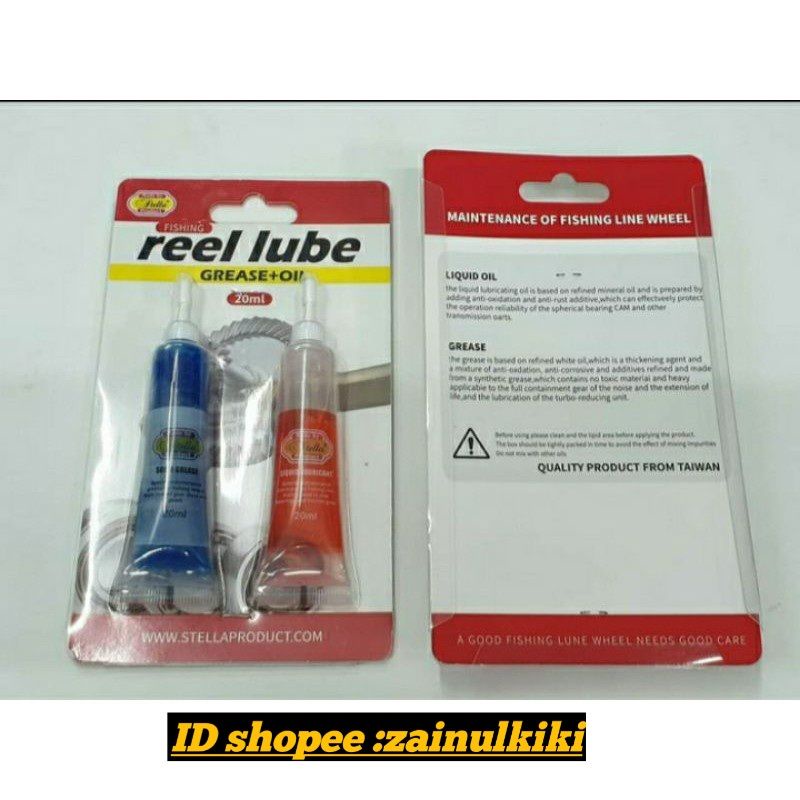 Jual Reel lube stella grease and oil isi 20ml | Shopee Indonesia
