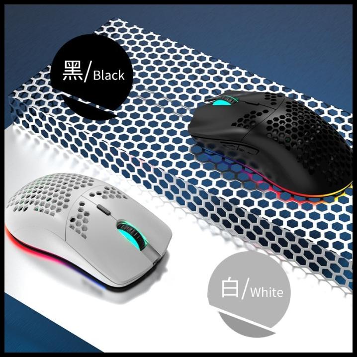 Jual Hxsj T66 Light Weight Honeycomb Wireless Gaming Mouse - Chargeable