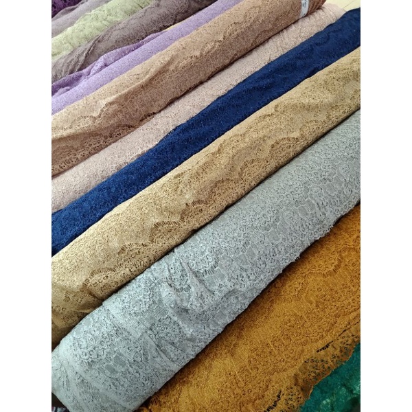 Jual Minimal Beli 2klik(1m)Kain Brokat RENDA/Katun Tebal/Harga Per 1/2 ...