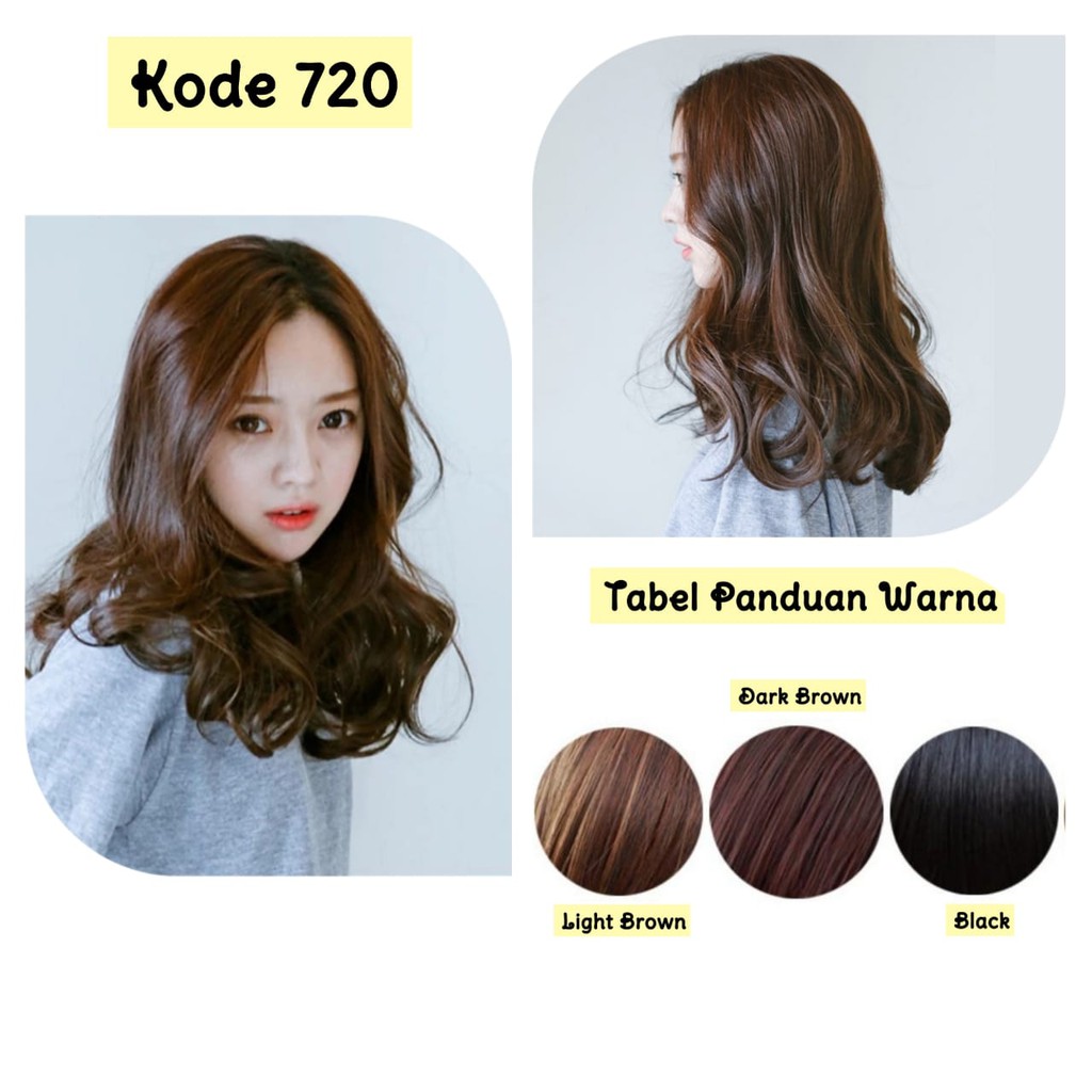 Jual Wig 720 Rambut Palsu Wanita Curly Natural Sebahu Berponi Wig Wanita Keriting Bergelombang