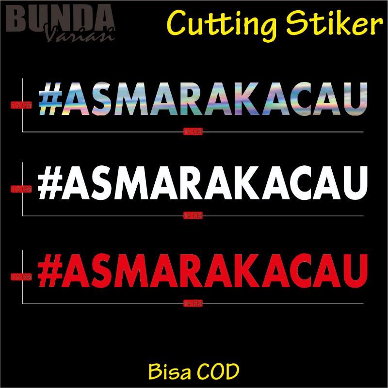 Jual stiker asmara kacau sticker cutting viral reflective hologram ...