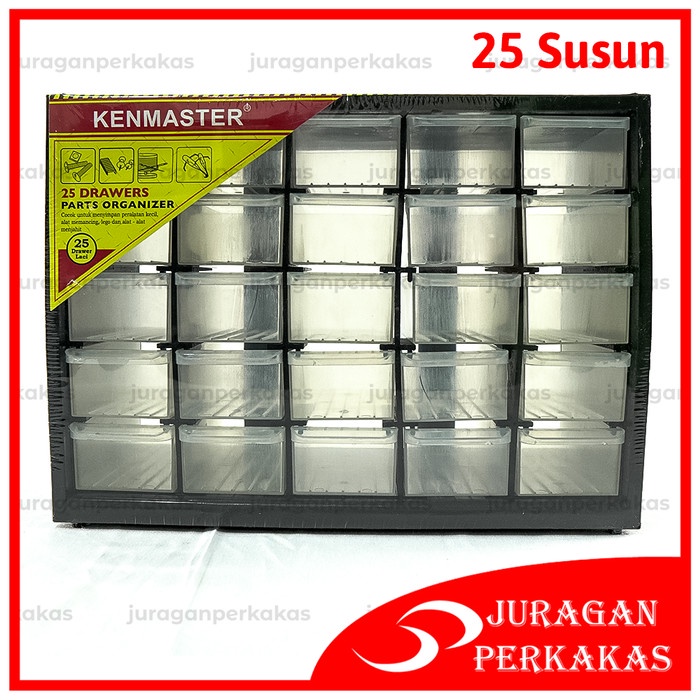 Jual Kenmaster Rak / Kotak / Drawer Komponen 25 Slot Laci Partisi ...