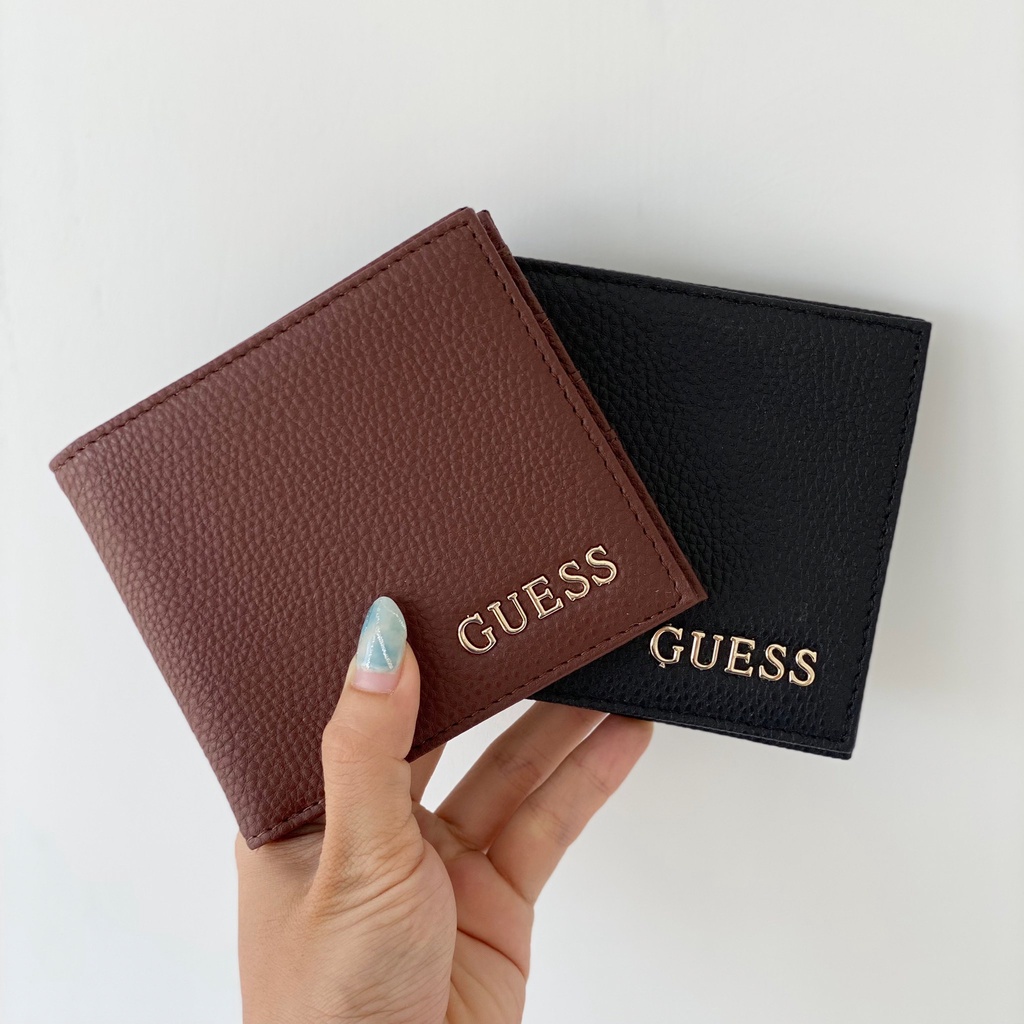 Guess pourous leather bifold wallet