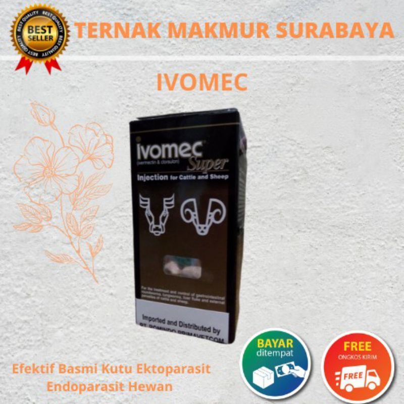 Jual [COD] ivomec super injection 50 ml obat cacing kutu ivermectin ...