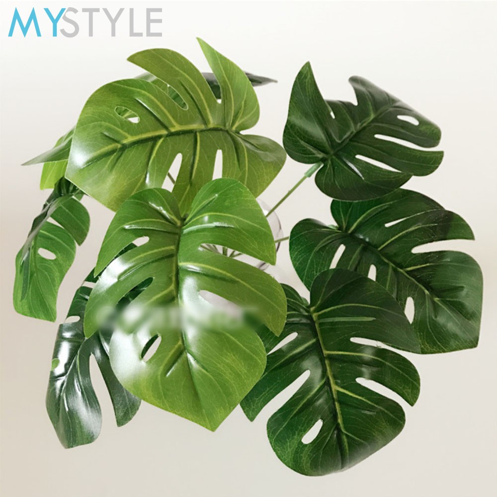 Jual Mystyle Daun Plastik Monstera 953 1 Tangkai 9 Pcs Tanaman Hias