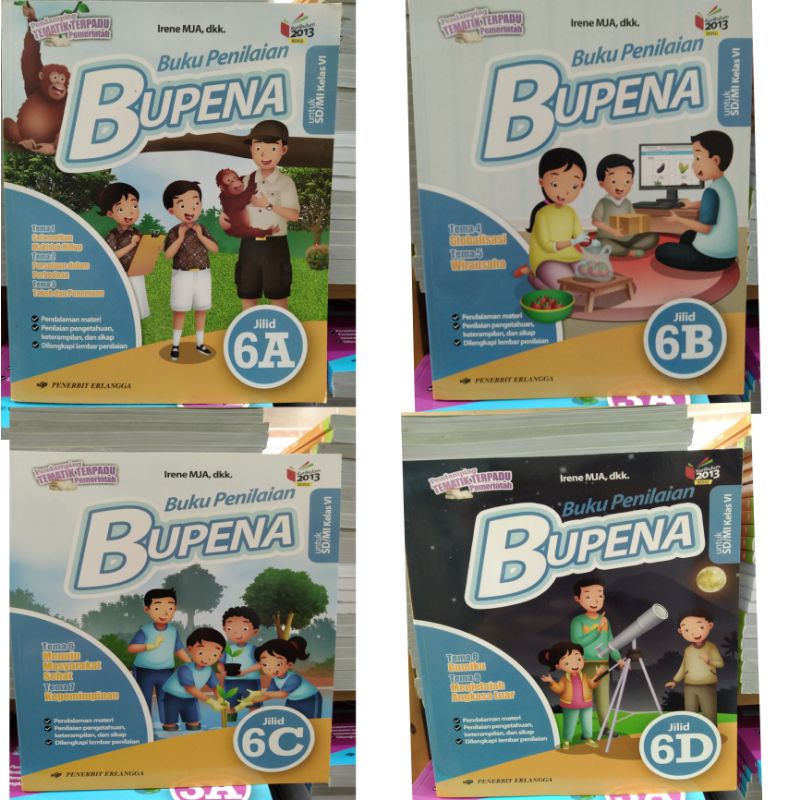 Jual Bupena Buku Penilaian SD Kelas 6A 6B 6C 6D Kurikulum 2013 Revisi ...