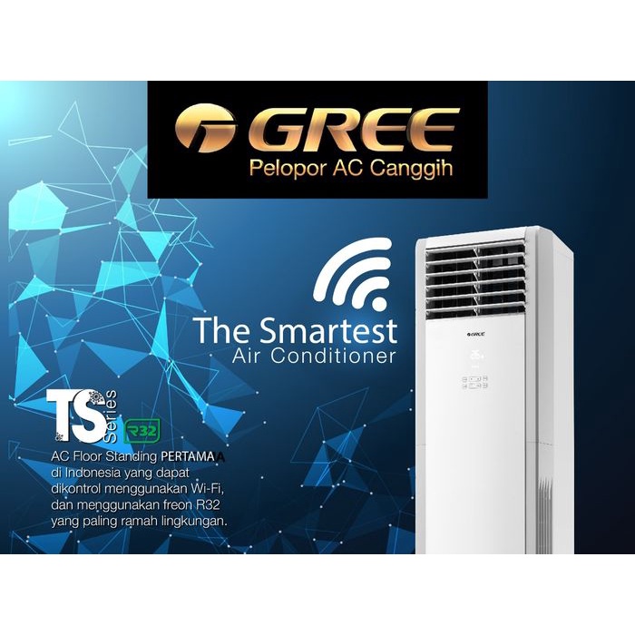 Jual AC GREE GVC-55TS(S) Floor Standing 6 PK 3 Phase Smart Wifi + LED ...