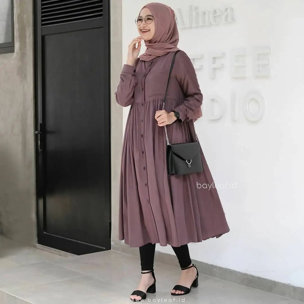 PRATIWI LONG TUNIK Dress Wanita Terbaru 2021 Dress Wanita Kekinian Dress Wanita Lengan Panjang Dress Remaja Terbaru Dress Fashionabel