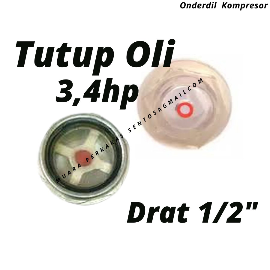Jual Tutup Bening Kontrol Oli Kompresor Compressor Oil Indicator Drat 1 ...