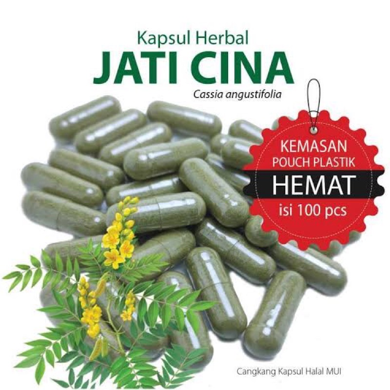 Jual Herbal Pelangsing Alami Ampuh Kapsul Daun Jati Cina Senna Detox Isi Pcs Shopee