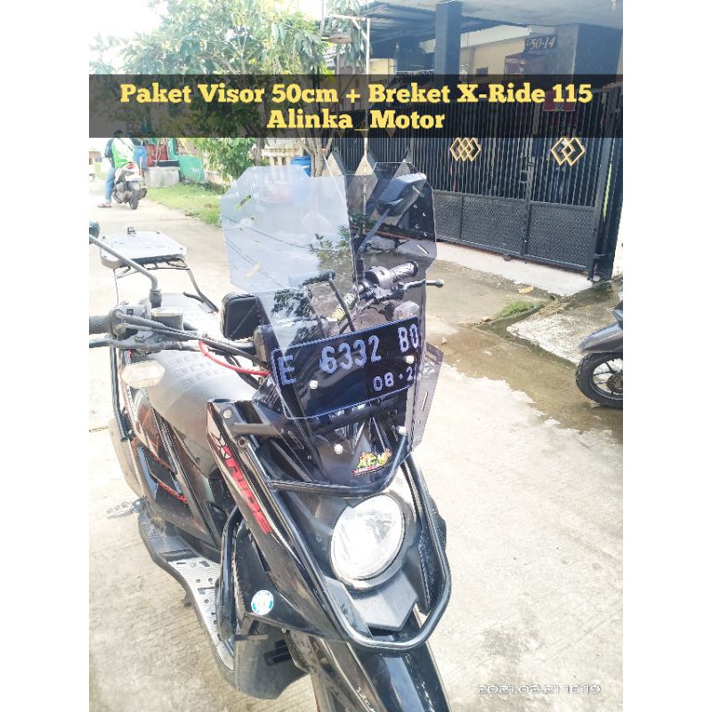 Jual PAKET Breket+Visor 50cm V1 Yamaha X Ride 115 & 125 Windshield