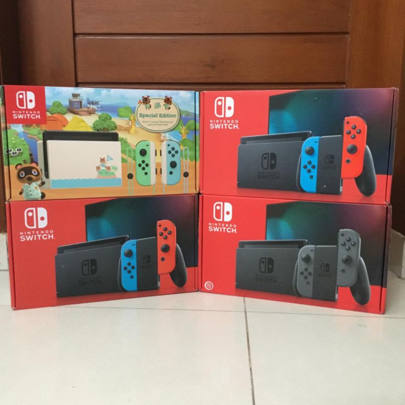 Jual Nintendo Switch v2 New Version Model Console Neon / Gray Grey Abu ...