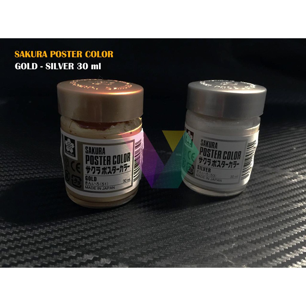 Jual Sakura poster color gold-silver 30ml cat poster (satuan) warna ...