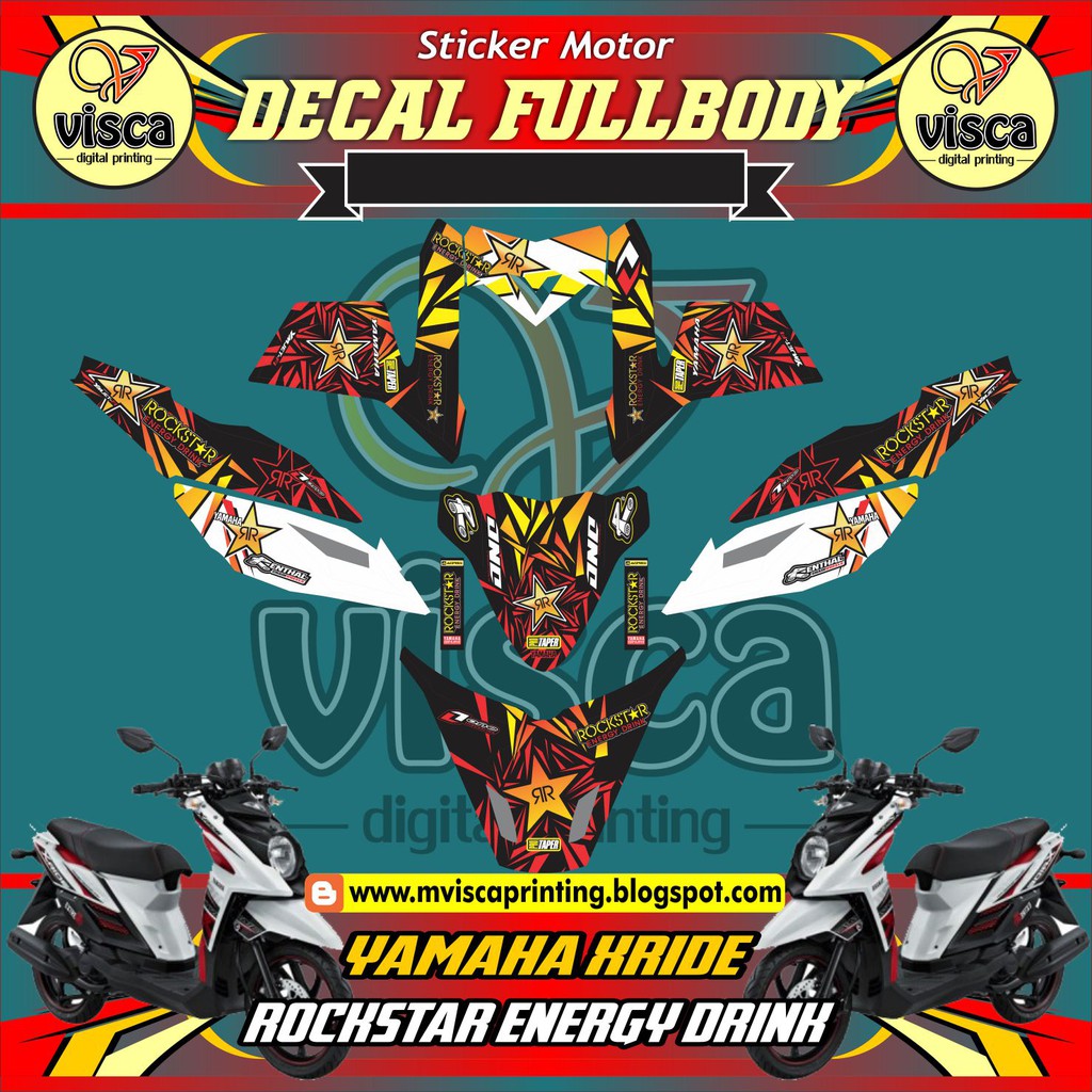 Jual STIKER VARIASI MOTOR XRIDE DECAL STRIPING FULL BODY XRIDE ROCKSTAR ...