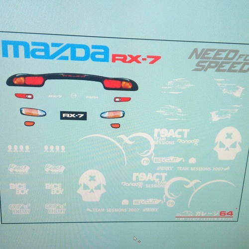 Jual Decal Hotwheels Mazda RX7 Need For Speed | Shopee Indonesia