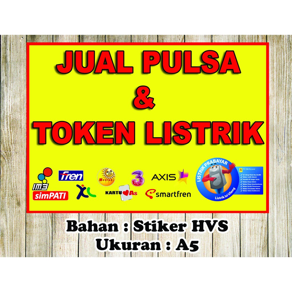 Jual STIKER JUAL PULSA ( INDOR ) | Shopee Indonesia
