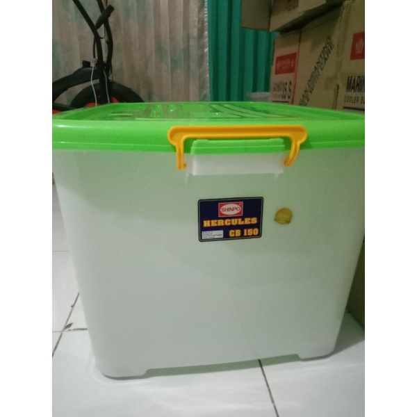 Jual SHINPOO Box Container Serbaguna 150 Liter Pake Roda Tebal | Shopee ...
