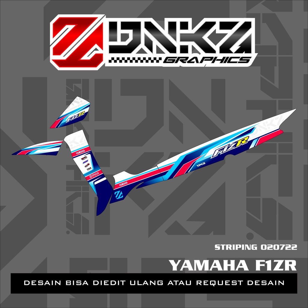Jual Stiker Yamaha FIZR / F1ZR Decal Striping Yamaha FIZR / F1ZR ...