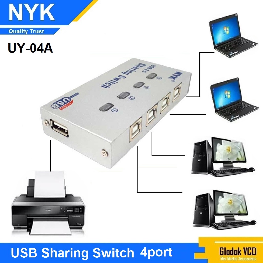 Jual NYK USB Sharing Data Switch Printer / USB Data Switch Printer ...
