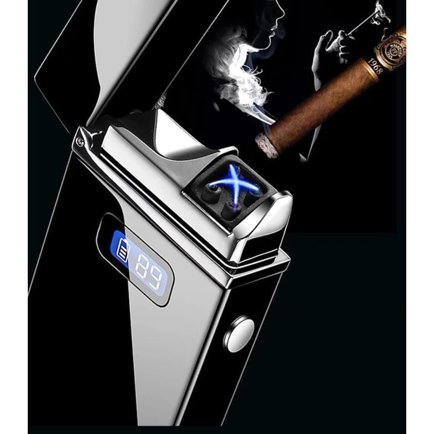 Jual Korek Api Plasma Elektrik Cross Double Arc Electric Lighter USB ...
