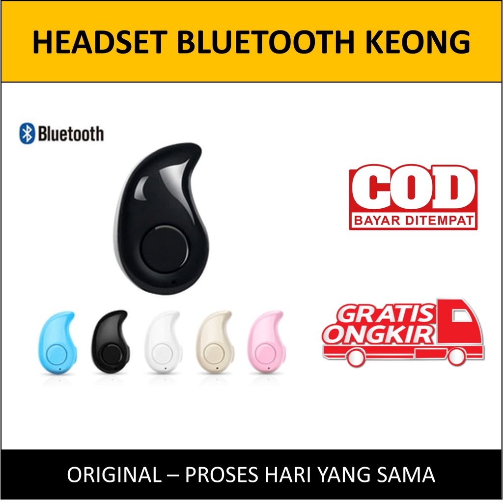 Jual Headset Bluetooth Wireless Keong Handsfree Earphone Bluetooth