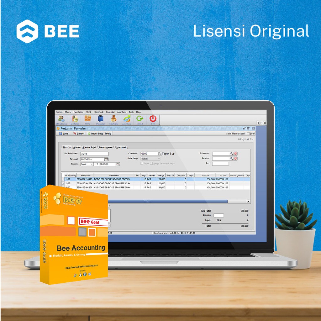 Jual Beeaccounting Software Akuntansi & Kasir : Bee Accounting Gold ...