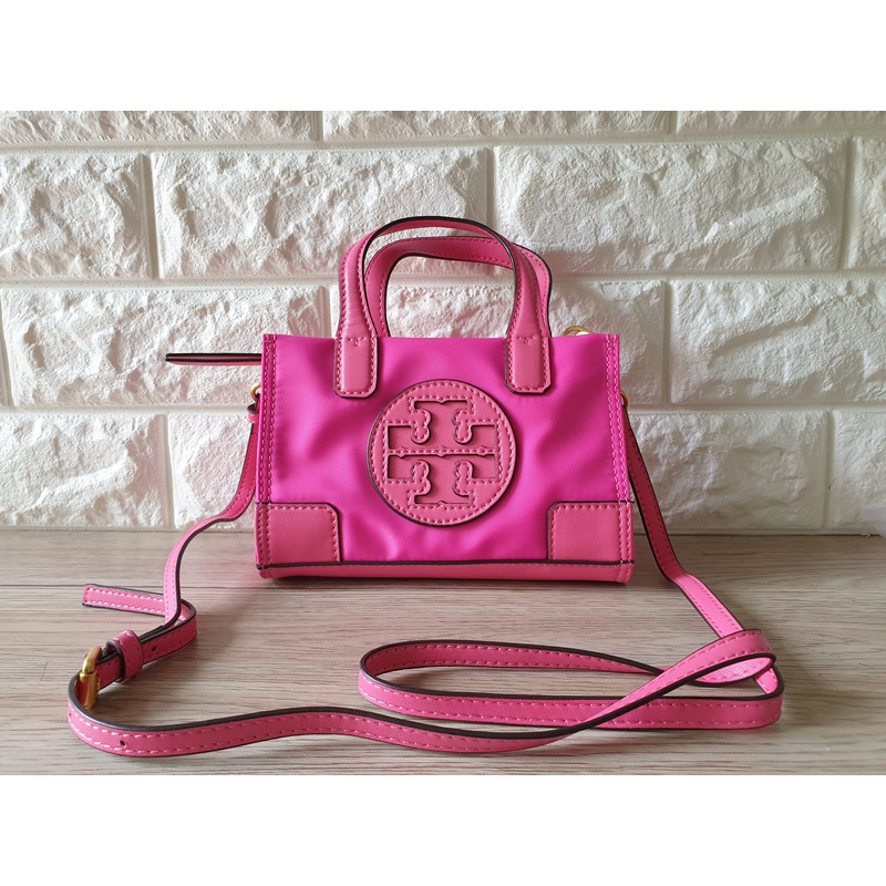 TAS TORY BURCH MINI WANITA BRANDED ELLA MICRO TOTE SOFT PINK SLING BAG