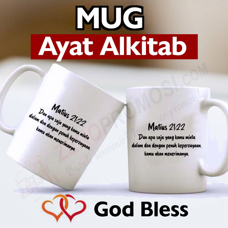 Cetak MUG Ayat Alkitab tanpa minimal order