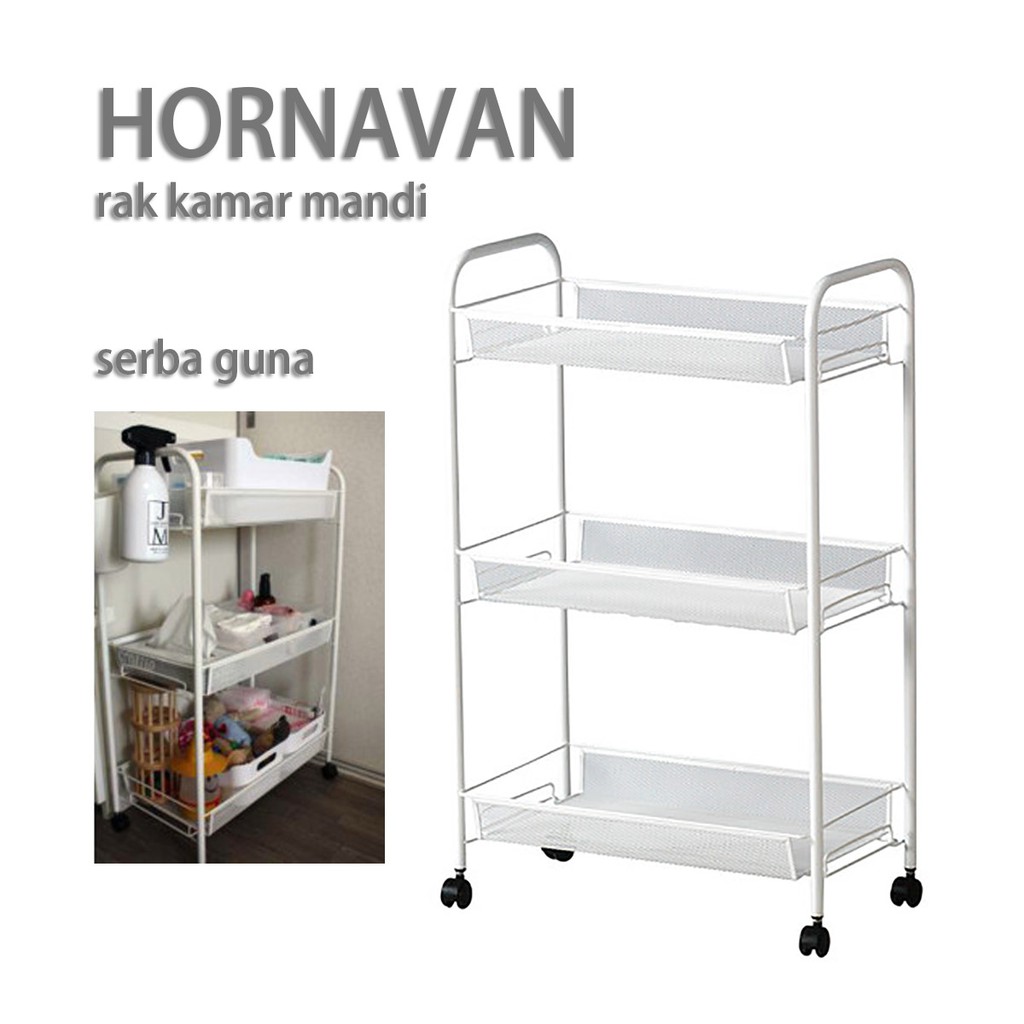 Jual Rak Serba Guna Hornavan Rak Troli Roda Trolley Barang Makanan