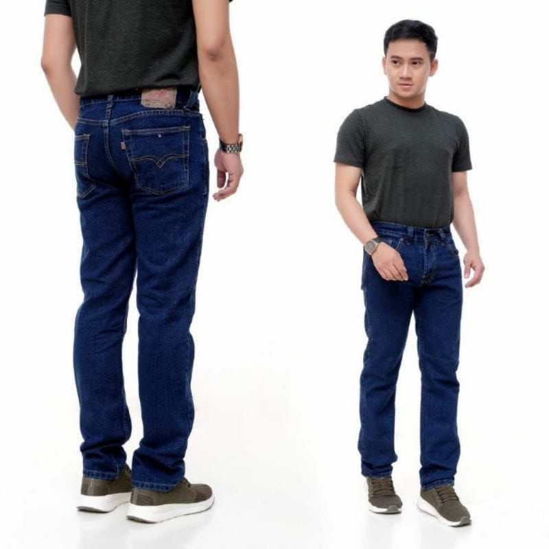Jual CELANA DENIM JEANS REGULER STANDAR KERJA TERMURAH / CELANA UFC