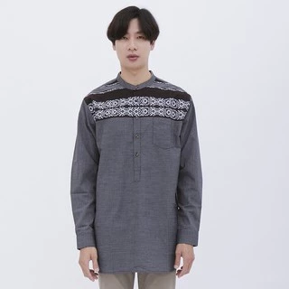 M231 Koko Kurta Pria Panjang Abu 1506A