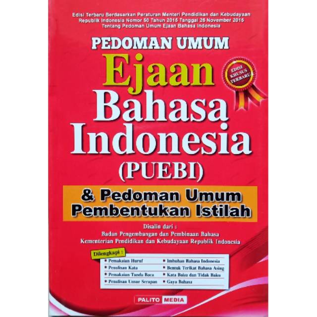 Jual BUKU PEDOMAN UMUM EJAAN BAHASA INDONESIA (PUEBI) | Shopee Indonesia