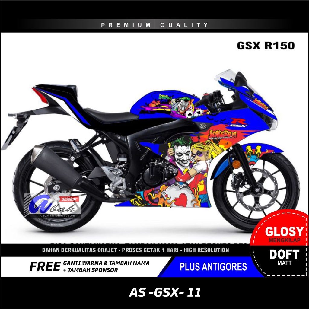 Jual Sticker Decal GSX R150 Desain 11 Fullbody | Shopee Indonesia
