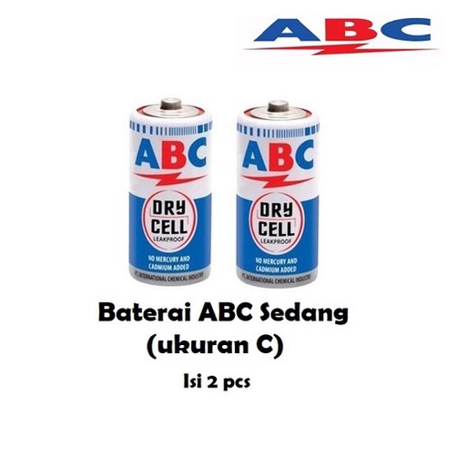 Jual Baterai ABC Biru Tanggung Size C R-14 1 Set Isi 2 Pcs Battery ...