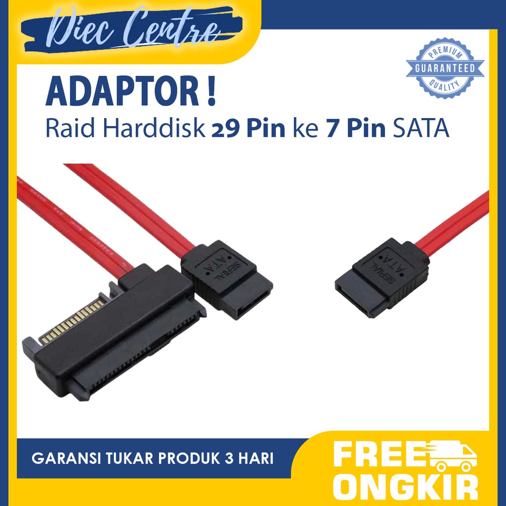 Jual SFF-8482 SAS 29 Pin to 7 Pin SATA HDD Raid Cable with 15 Pin SATA ...
